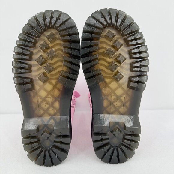 Dr. Martens Girl Pink Bex Heart Leather Boots Size 13 US Zip Side Closure NWOB - Picture 10 of 13